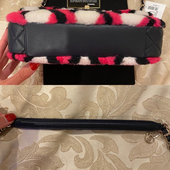 NWT CHANEL lambskin shearling medium flap - Picture 8 of 8